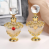 120PCS/LOT Classic retro Victorian line 5ml heart shaped perfume bottle exquisite diamond embellish empty essential oil