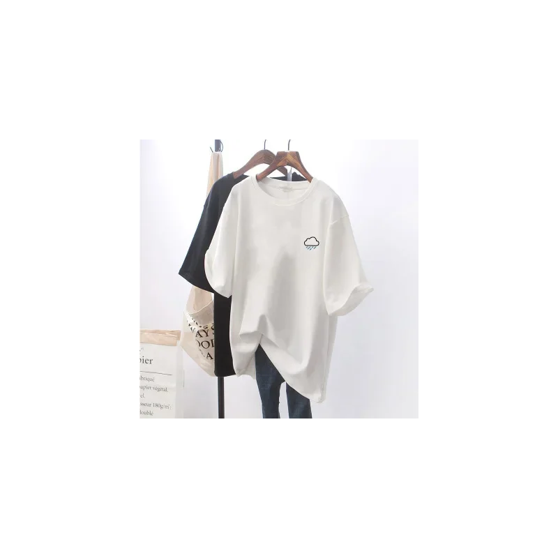 Summer 2024 new CHIC design sense niche crewneck top trendy chic INS short sleeve T-shirt women's wear