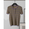 2024 Spring New Silk Pullover Knitted Short Sleeve women's Tops & TeesFashion Trend Design Party Style women's Clothing
