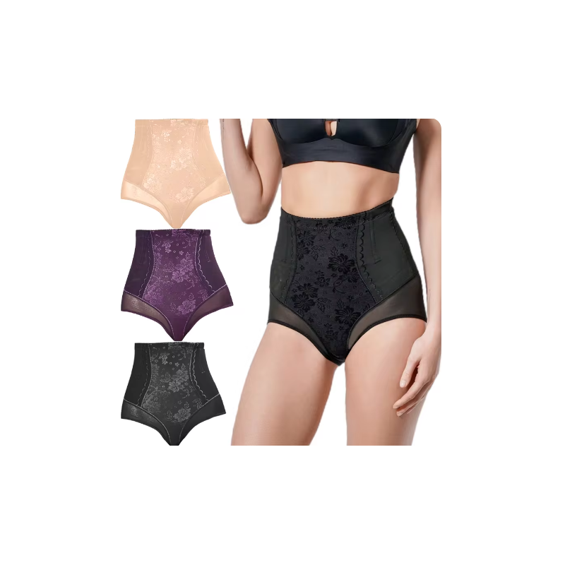 Women's Seamless Underwear Female Panties Quality Lace Sexy Woman High Waist Soft Silk Panty Underpants Warm Belly