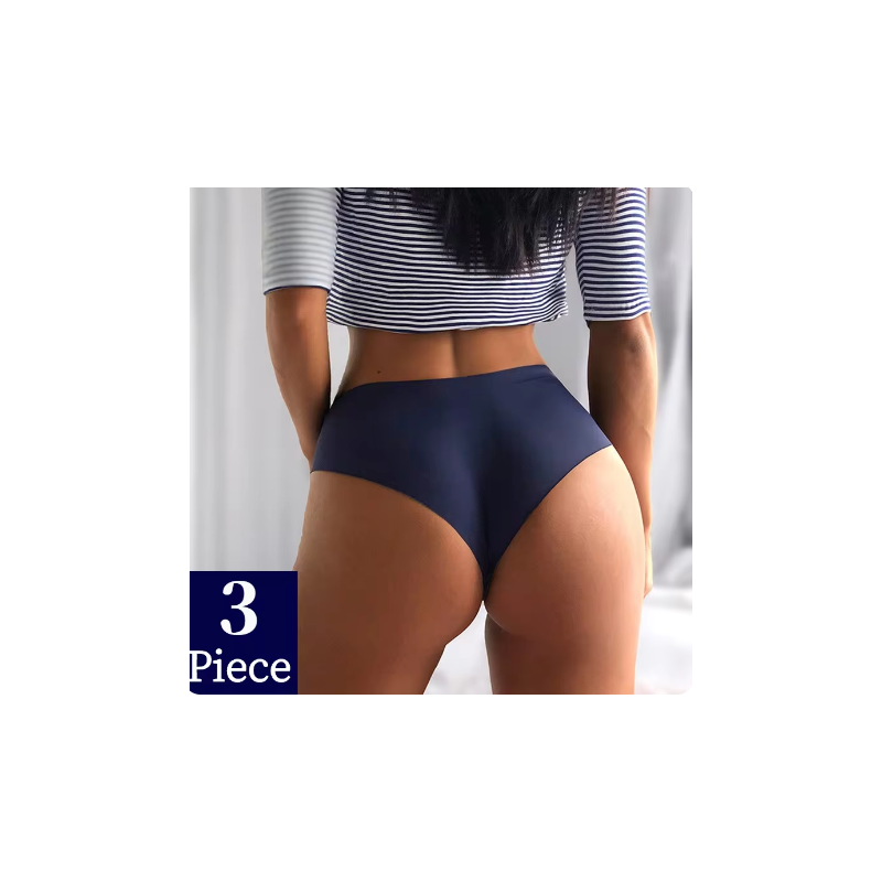 TrowBridge 3PCS/Set Seamless Women's Panties Sports Breathable Underwear Girls Comfortable Briefs Sexy Lingerie Satin Un