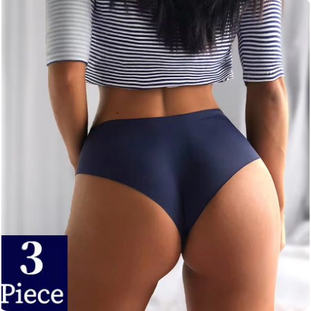 TrowBridge 3PCS/Set Seamless Women's Panties Sports Breathable Underwear Girls Comfortable Briefs Sexy Lingerie Satin Un